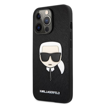 Karl Lagerfeld Saffiano Ikonik Karl`s Head - Etui iPhone 13 Pro Max (czarny)